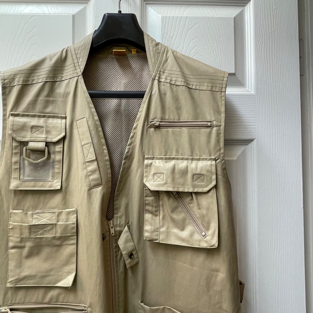 VTG KODAK‎ Attoccapanni Photographers Vest Men's XL Multi-Cargo Vented NWOT